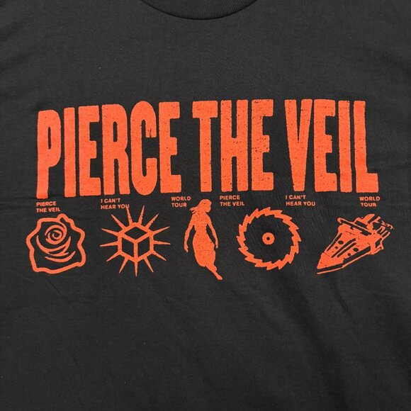 Pierce the Veil I Cant Hear You World Tour Rock Band Tee L - Picture 2 of 4